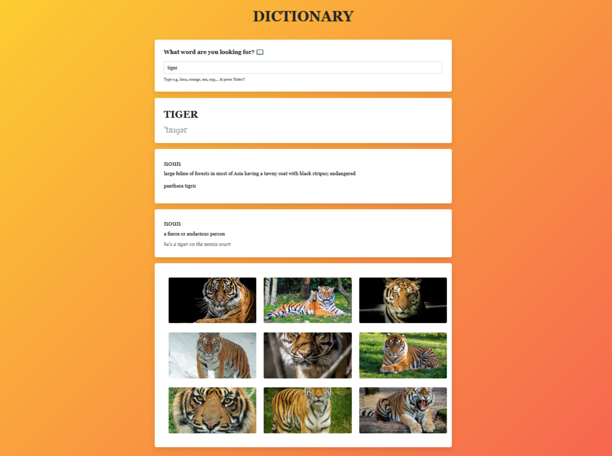 Dictionary App